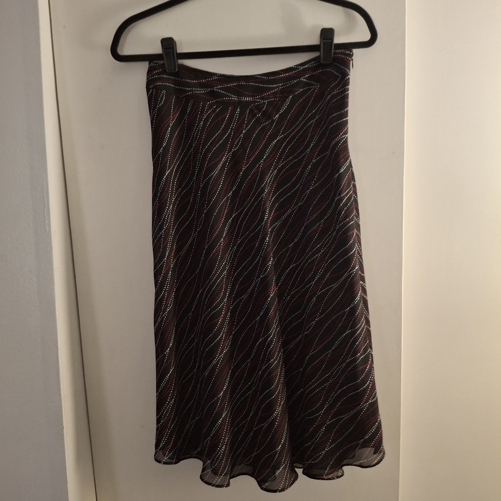 Covington Women's Black, Red, And Gray A-Line Skirt